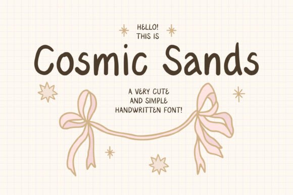 Cosmic Sands: A Handwritten Font for Crafters and Sellers