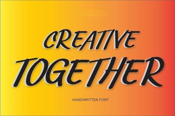 Creative Together: A Handwritten Typeface for Editorial Design