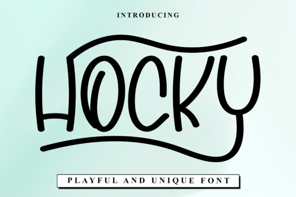 Hocky Font: A Handwritten Typeface for Lively Craft Projects