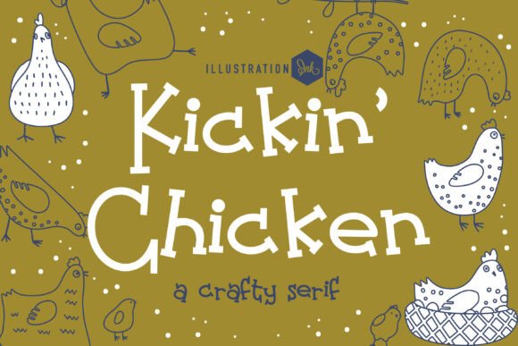 Kickin Chicken: A Whimsical Handcrafted Font for Digital Branding
