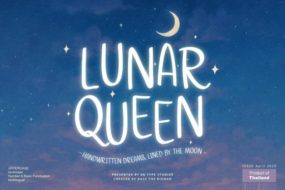 Lunar Queen: A Playful Handwritten Typeface for Modern Campaigns