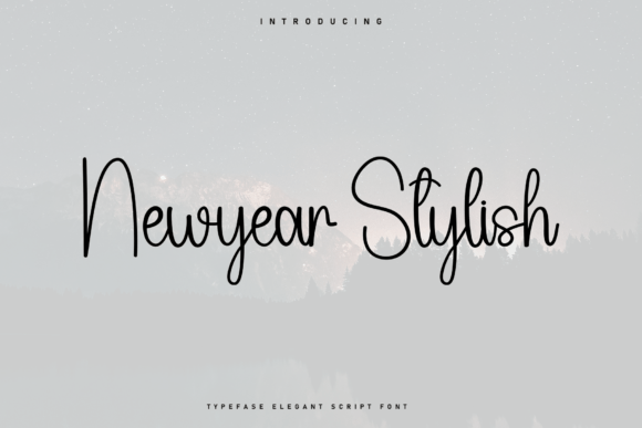 Newyear Stylish: A Handwritten Font for Editorial Elegance