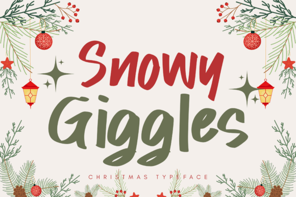 Snowy Giggles: A Handwritten Font for Festive Editorial Design