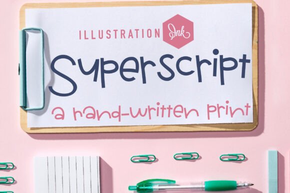 Superscript: A Playful Handwritten Font for Editorial Design