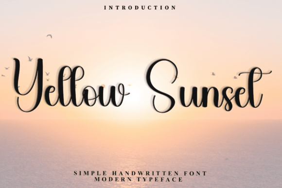 Yellow Sunset Typeface: Elevate Your Brand Identity with Timeless Script